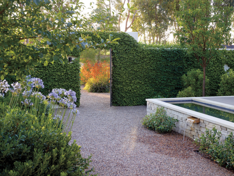 garden designed by landscape architect Michael Lucas of the Healdsburg firm Lucas and Lucas.