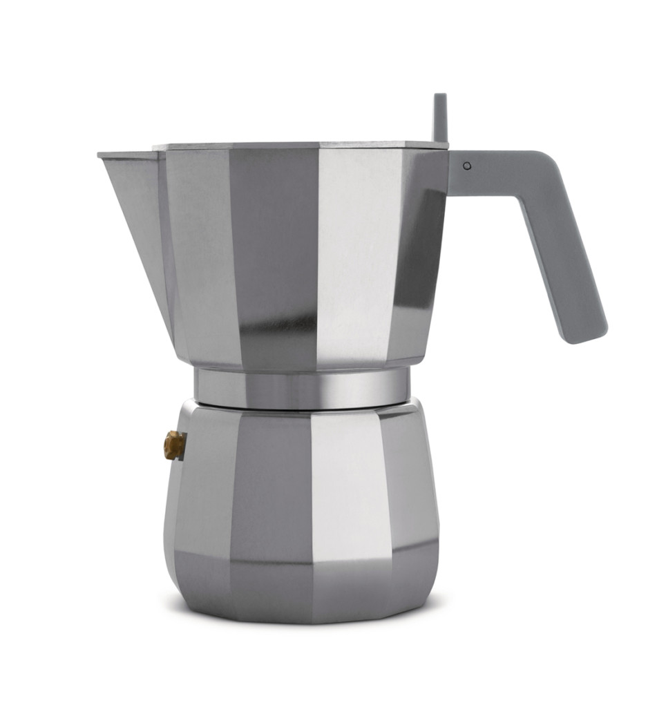 Moka’s new streamlined stovetop coffee maker.