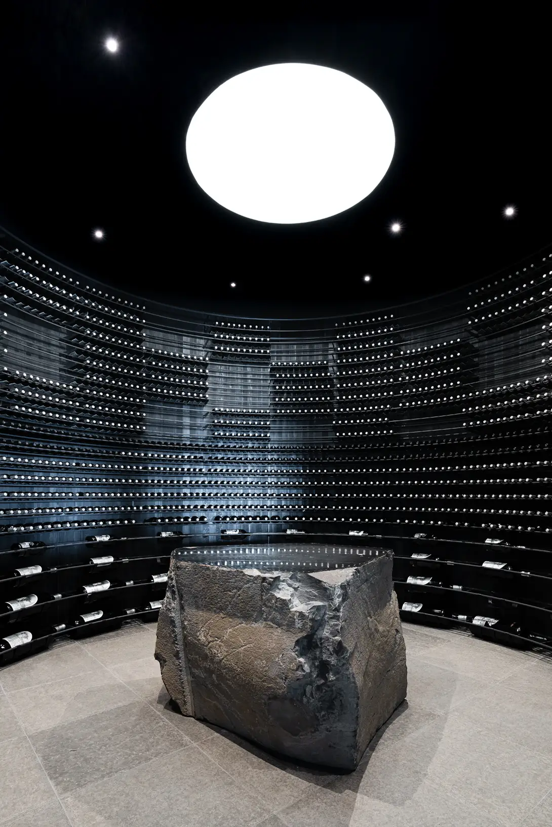 Piechota designed a round wine library