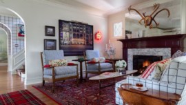 mark lavender living room fireplace