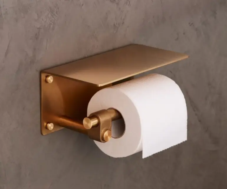 Toilet Roll Holder with Shelf