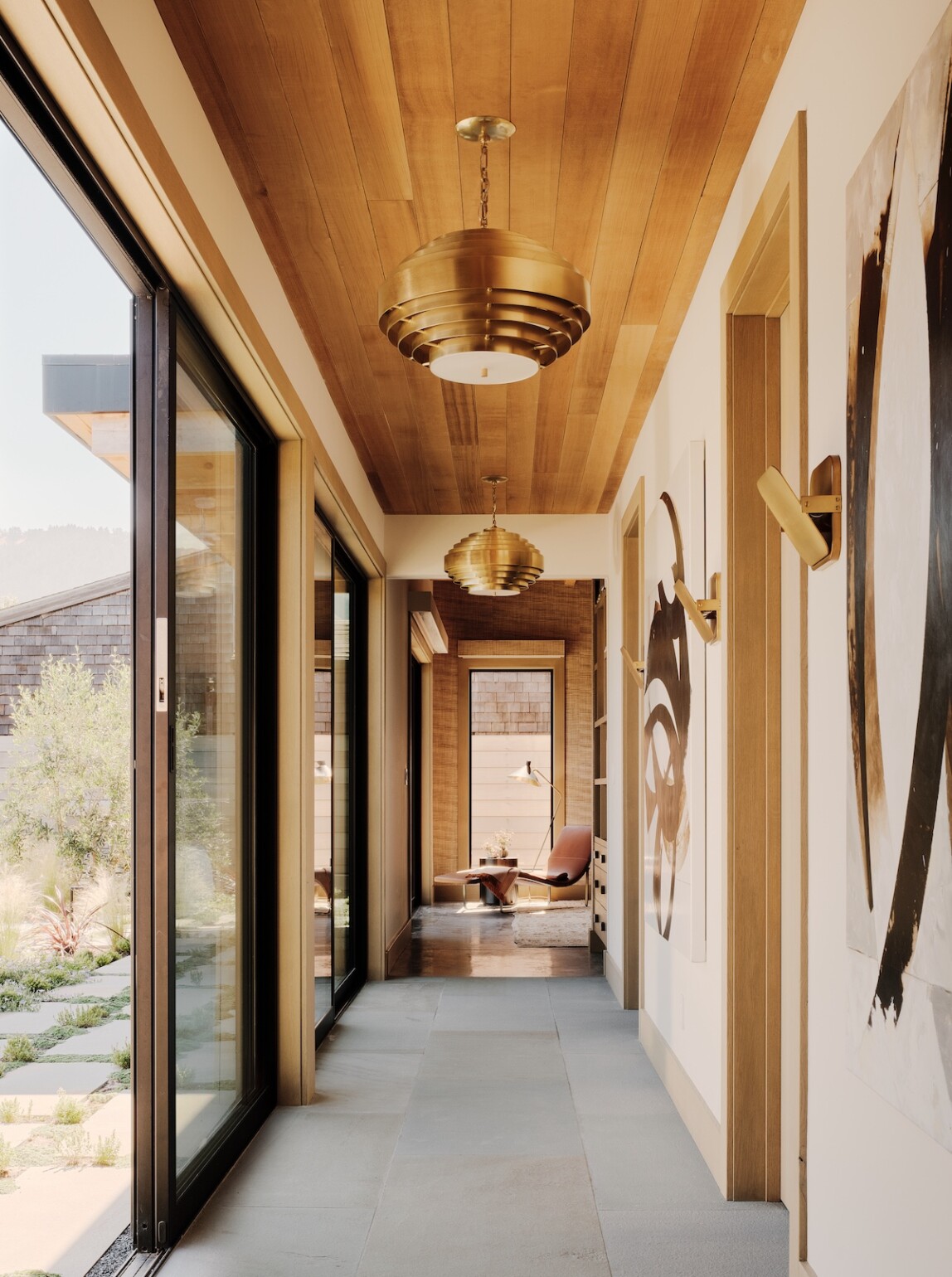 hallway in stinson beach house