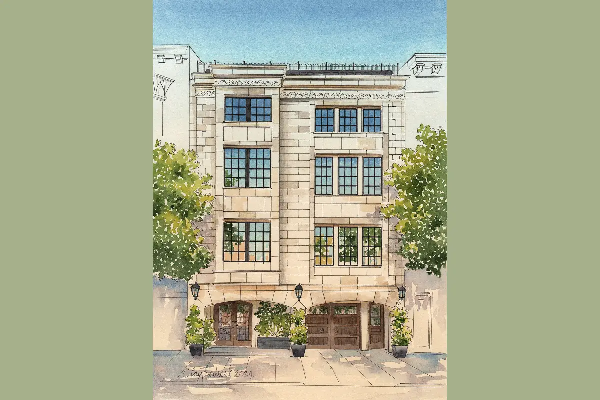 House sketch of the 2025 San Francisco Decorator Showcase