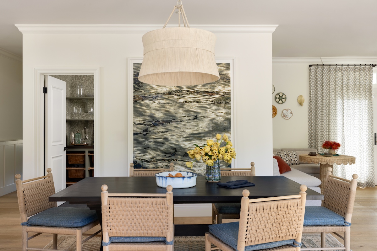 San Anselmo home kitchen with lamp and painting