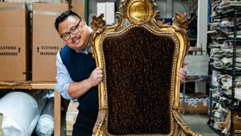 Jon de la Cruz behind chair, Photo credit Laura Reoch of September Days