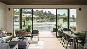 Belvedere waterfront home - The homeowners sought a seamless connection to the lagoon