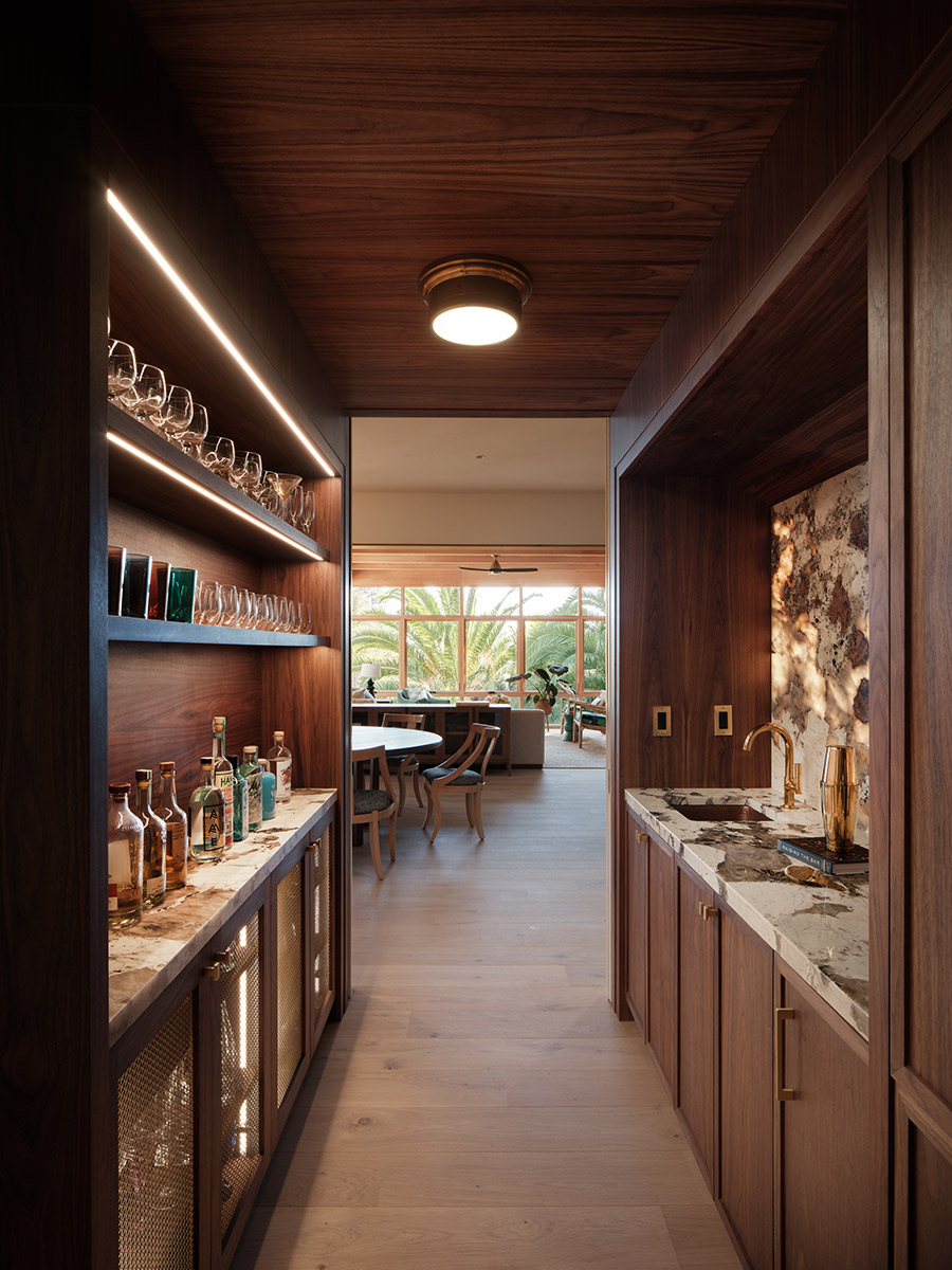 Historic Mill Valley Home, Walk-through Bar