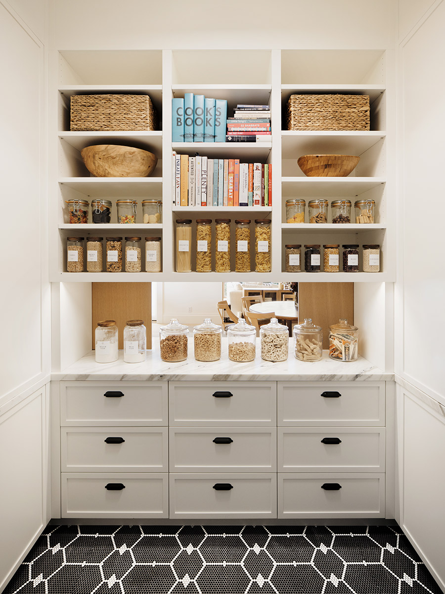 Historic Mill Valley Home, White Pantry Organization